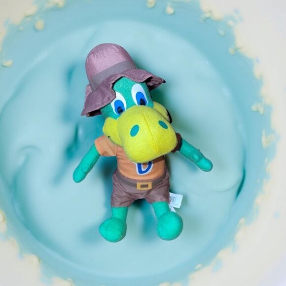 Danonino Plush Green Dinosaur Dannon Yogurt Mascot Stuffed Animal 11" - Picture 1 of 5